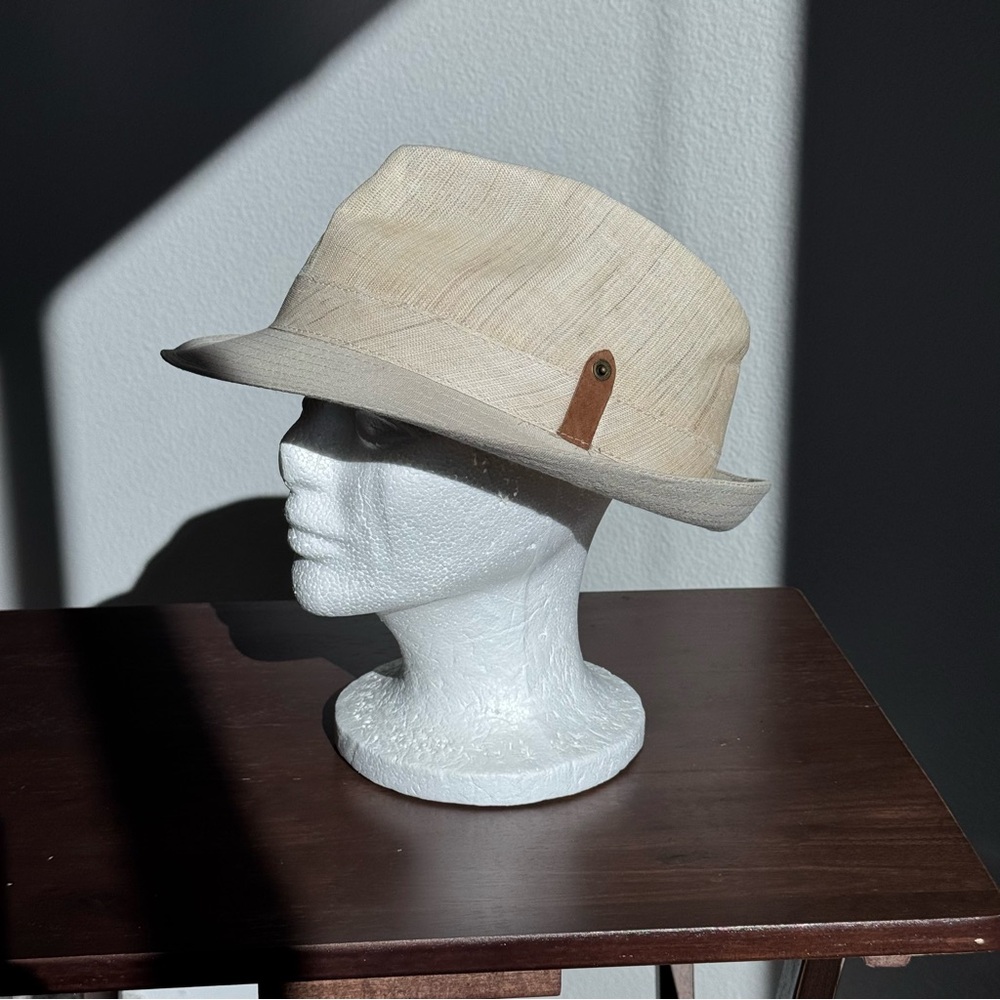 Henschel Hat Co. Fedora – Light Beige Linen Blend – Size XL Hat Men’s USA